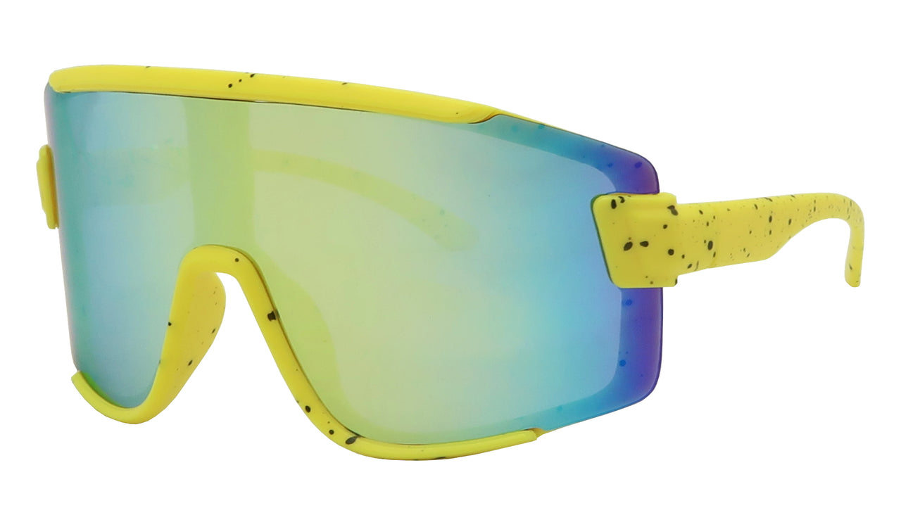 7749RV - Wholesale Super Sporty Shield Full Size Sunglasses with RV lens