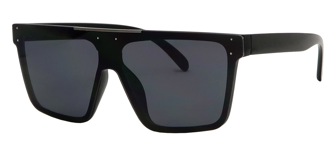 7757RV - Wholesale Unisex Rimless One PIece Shield Fashion Sunglasses