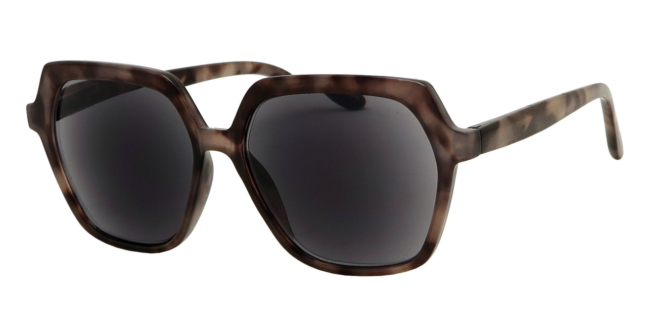 ST8147SR - Wholesale Unisex Hexagon Frame Fashion Reading Sunglasses