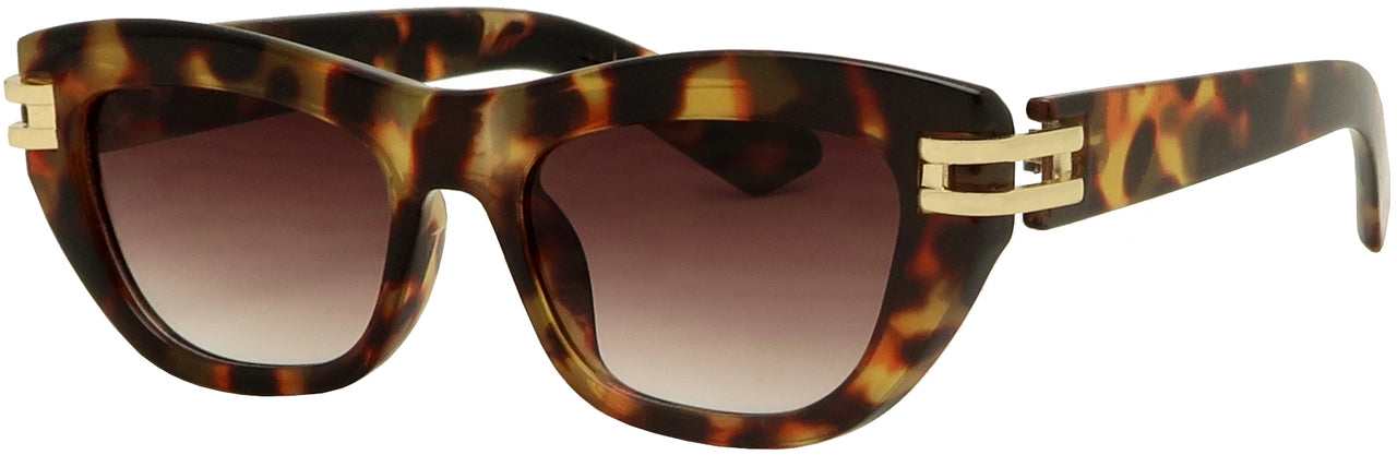 ML3718TM - Wholesale Women's Fashion Butterfly Frame w/Metal Temple Sunglasses