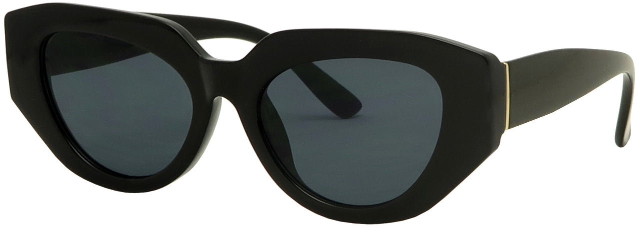 ML3724M - Wholesale Women's Fashion Butterfly Angular Frame w/Metal Temple Sunglasses