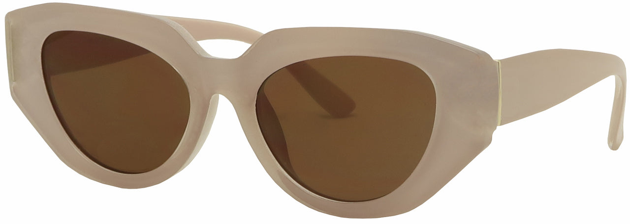 ML3724M - Wholesale Women's Fashion Butterfly Angular Frame w/Metal Temple Sunglasses
