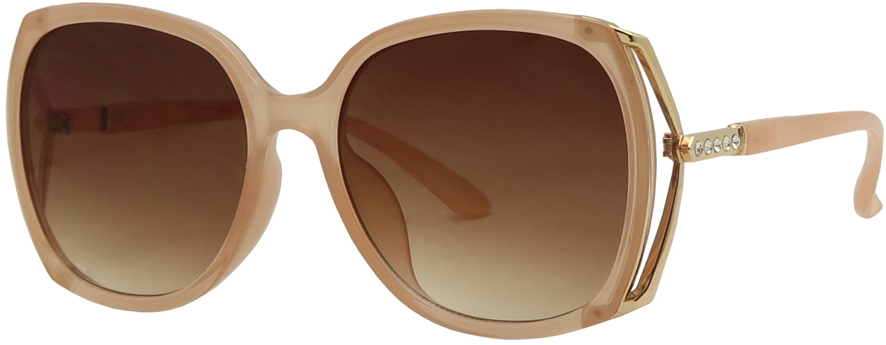 RH3704TM - Wholesale Women's Fashion Rhinestone Temple Sunglasses