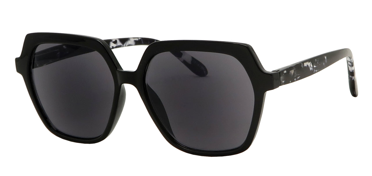 ST8147SR - Wholesale Unisex Hexagon Frame Fashion Reading Sunglasses