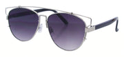 2191FTM - Wholesale Fashion Flat Top Sunglasses in Silver