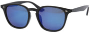 1468RPL - Wholesale Square Keyhole Style Colored Mirror Polarized Sunglasses in Black