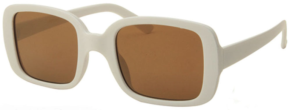 1627FSM - Wholesale Women's Retro Square Sunglasses in White