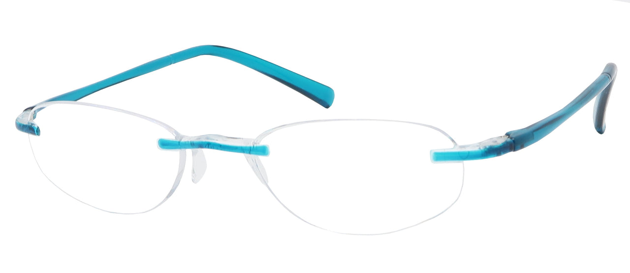 1906R -  Wholesale Unisex Oval Rimless Reading Glasses