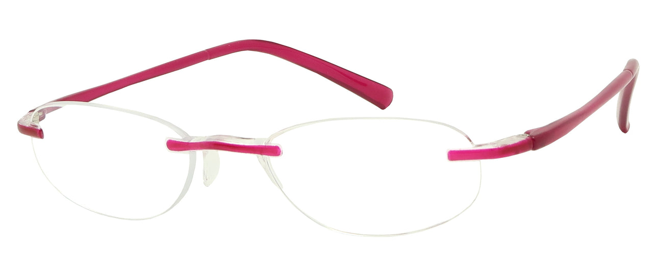 1906R -  Wholesale Unisex Oval Rimless Reading Glasses