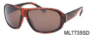 ML7735SD - Wholesale Sport Flat Top Sunglasses in Brown