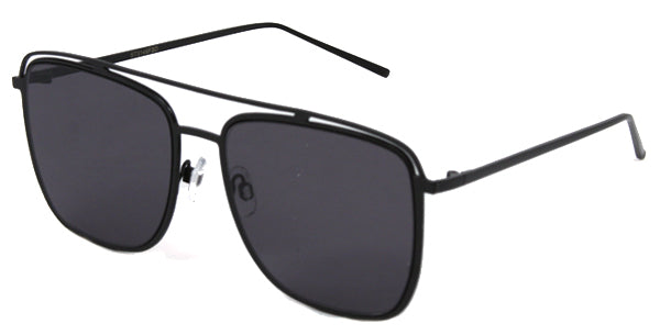 3149FSD -Wholesale Navigator style flat lens sunglasses in Black