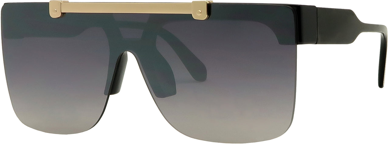 FP1892FTM - Wholesale Women's One Piece Lens Flip Up Fashion Sunglasses