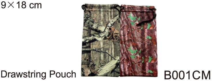 B001CM - Wholesale Camo Print Drawstring Pouch for Sunglasses in Mix Camo