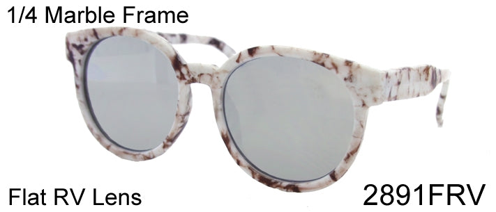 2891FRV - Wholesale Fashion Marble Frame Sunglasses with Flat Lens in Marble