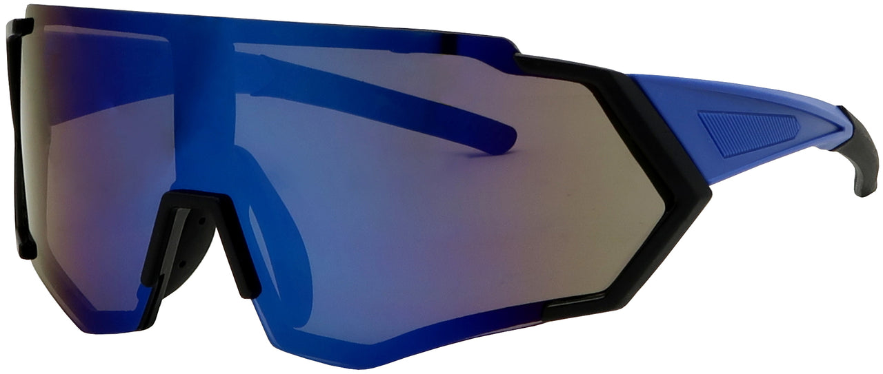 7753RV - Wholesale Sporty Shield Sunglasses with RV lens