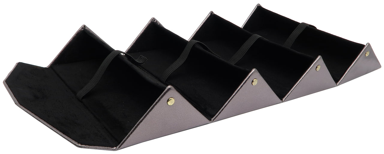 BF651MC - Wholesale Unique 4-Piece Foldup Eyewear Display Case in Matte Black