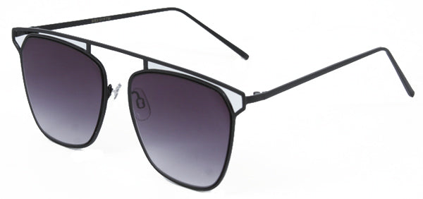 BR3151FTM - Wholesale Bridgeless Brow Line Sunglasses in Black