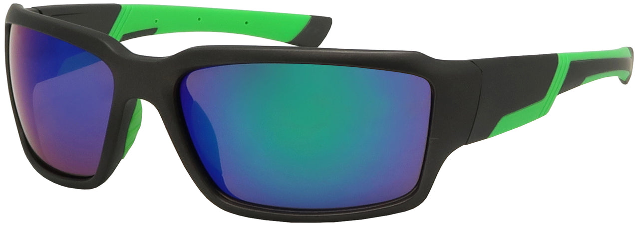 DB7745PRV - Wholesale Double Injection Sport Sunglasses with RV lens