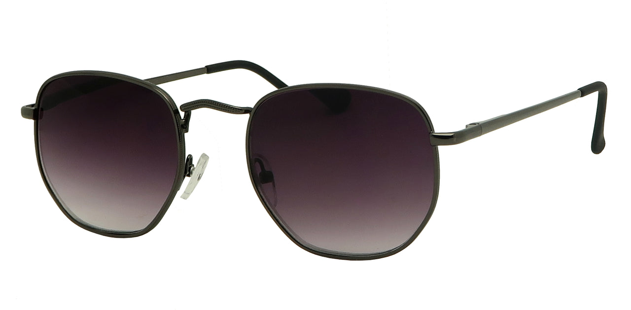 DST5997SR - Wholesale Hexagonal Frame Metal Reading Sunglasses