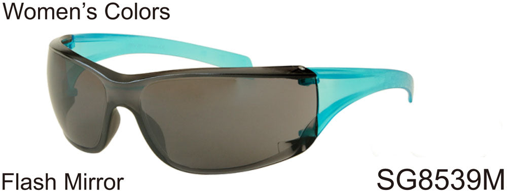 SG8539M - Wholesale One Piece Safety Glasses with High Visibility Temples