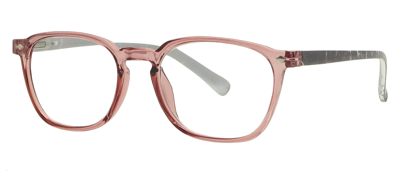 ST1524R - Wholesale Women's Translucent Frame with Marbled Temples Reading Glasses