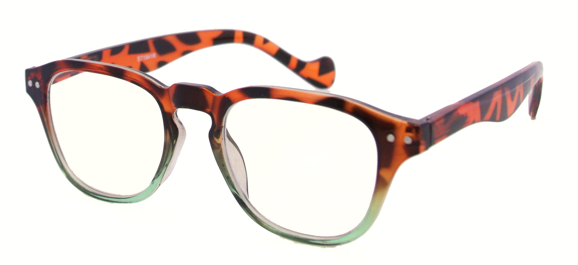ST1941R - Wholesale Two Tone Square Keyhole Reading Glasses in Tortoise