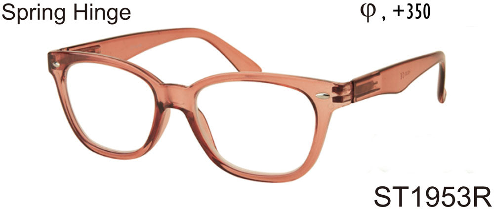 ST1953R - Wholesale Square Shaped Unisex Reading Glasses in Orange