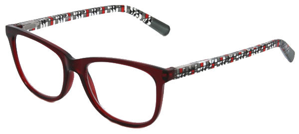 ST1956R - Wholesale Women's Geo Grid Pattern Reading Glasses in Red