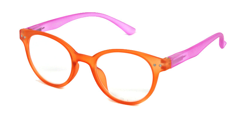 ST1957R - Wholesale Women's Frosted Two Tone Reading Glasses in Orange