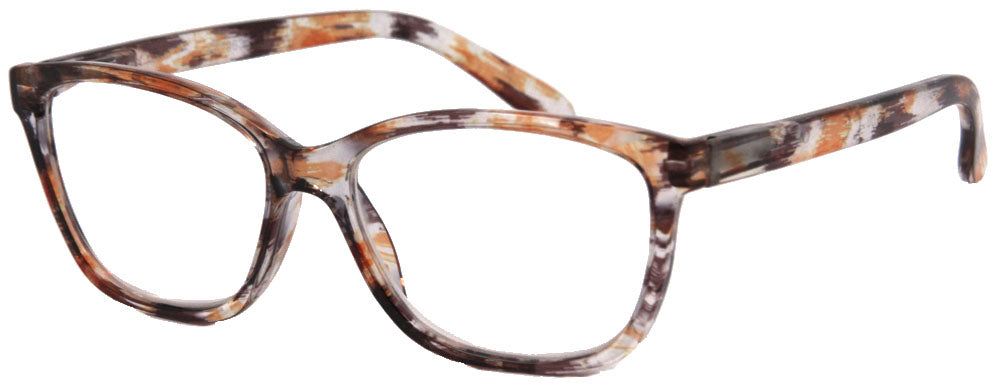 ST1963R - Wholesale Translucent Brush Stroke Cat Eye Reading Glasses