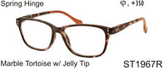 ST1967R - Wholesale Tortoise Square Reading Glasses in Tortoise