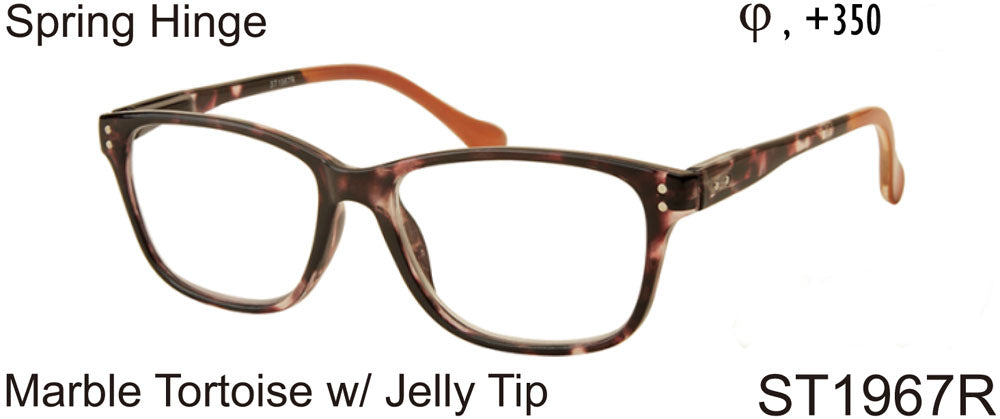 ST1967R - Wholesale Tortoise Square Reading Glasses in Tortoise