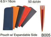 B005 - Wholesale Leatherette Eyeglass Pouch with Expandable Side in multi colors