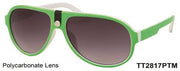 TT2817PTM - Plastic Aviator Two Tone Sunglasses in Green