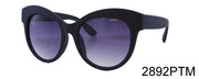 2892PTM - Wholesale Fashion Cat Eye Sunglasses in Black