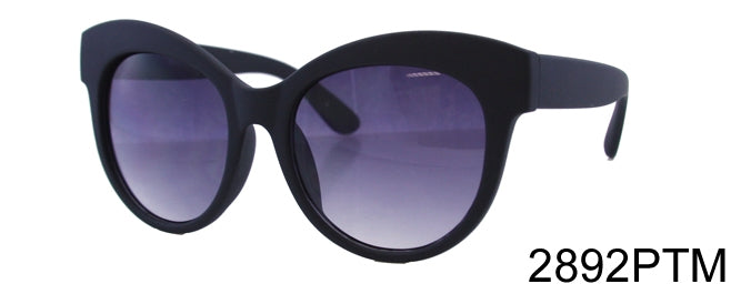 2892PTM - Wholesale Fashion Cat Eye Sunglasses in Black