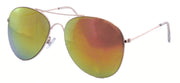2189PRV - Wholesale Aviator Thin Rim Color Mirror Sunglasses in Gold