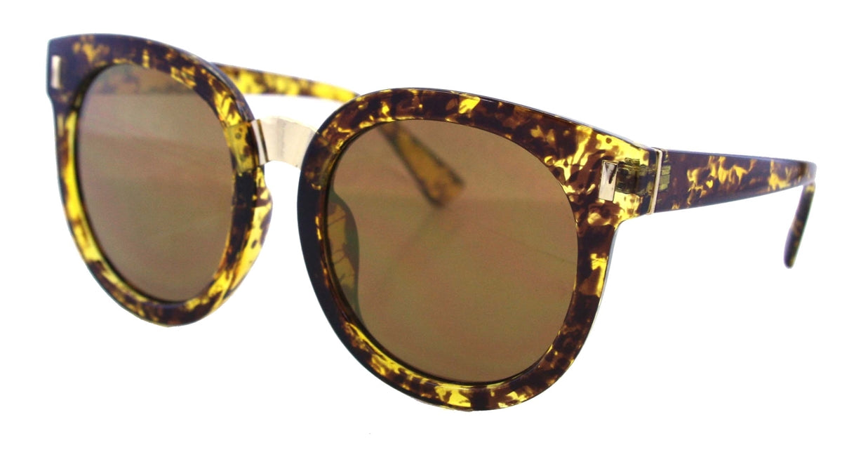 ML2882FTM - Wholesale Fashion Round Sunglasses in Brown Gold