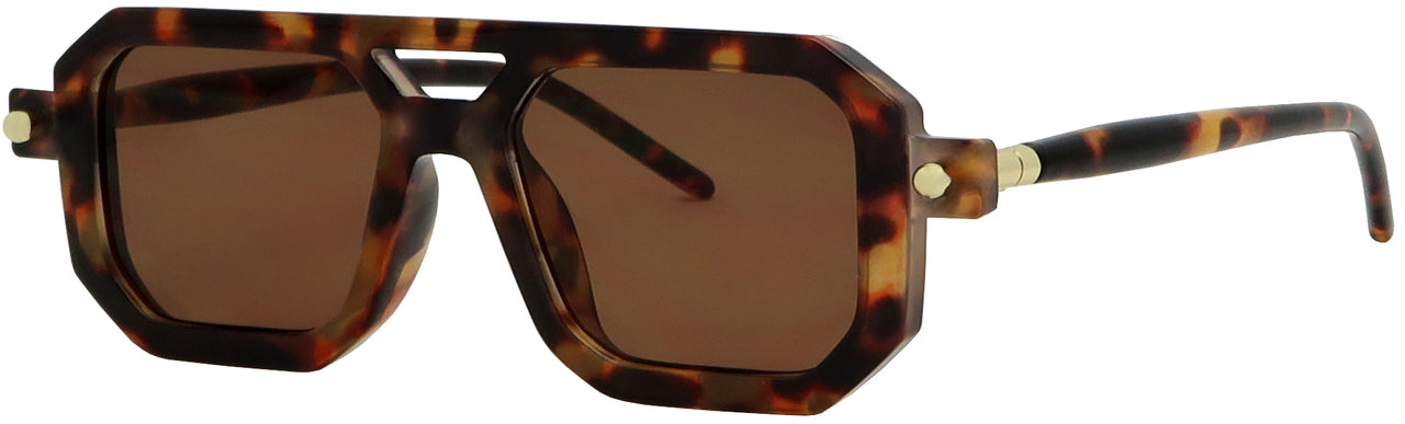 1498SD - Wholesale Unisex Rectangular Aviator Style Fashion Sunglasses