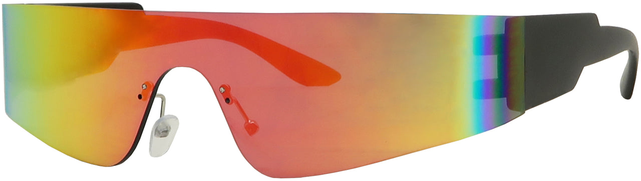 7759RV - Wholesale Unisex CyberPunk Uniframe Fashion Sunglasses