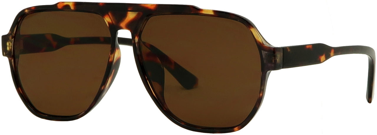 7763SD - Wholesale Unisex Plastic Aviator Style Fashion Sunglasses