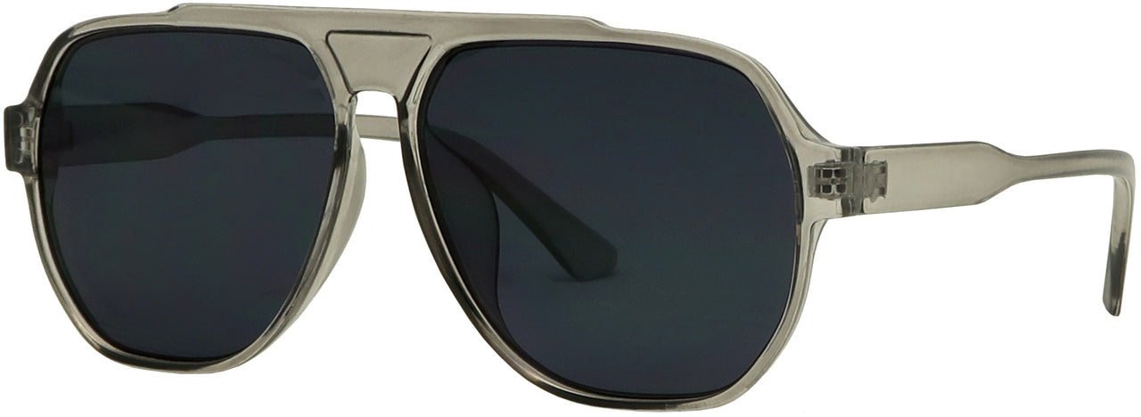 7763SD - Wholesale Unisex Plastic Aviator Style Fashion Sunglasses