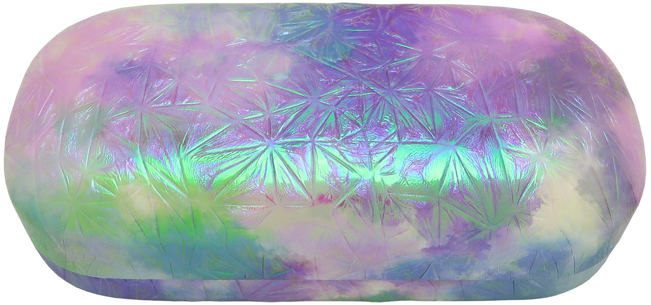 BCT917 - Wholesale Medium Size Iridescent Leaves Pattern Eyewear Case