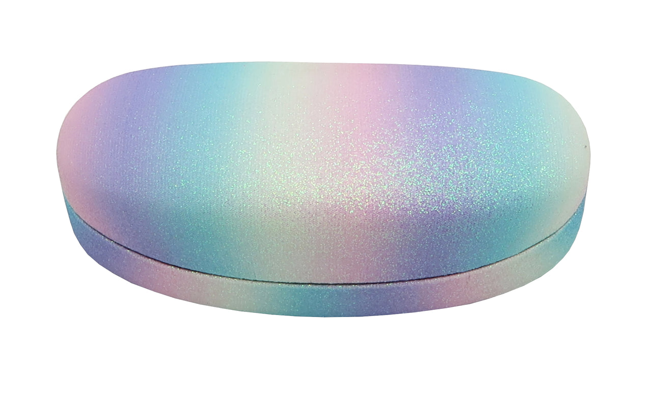 BRG918 - Wholesale Medium Size Rainbow Glitter Pattern Clamshell Eyewear Case
