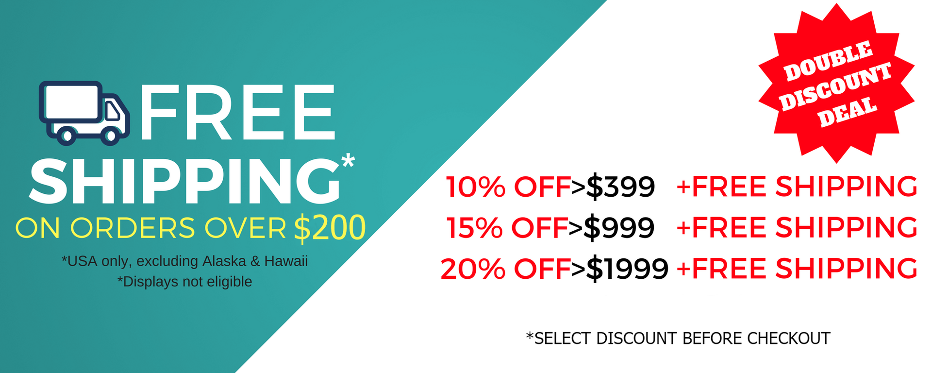 E FOCUS OFFERS FREE SHIPPING OVER $200 AND TIERED DISCOUNTS PER BULK ORDER.