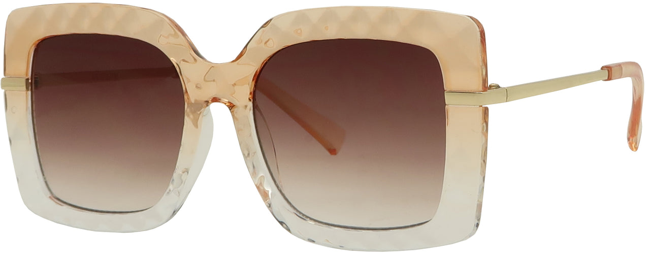 ML3702TM - Wholesale Women's Fashion Buttery Frame w/Metal Temple Sunglasses