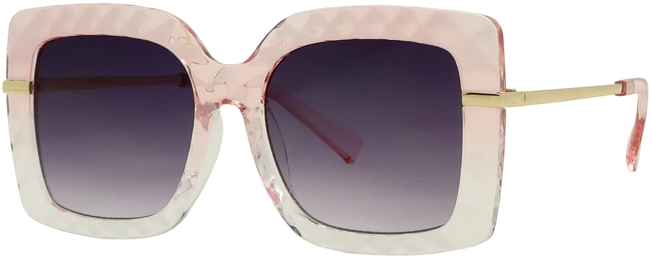 ML3702TM - Wholesale Women's Fashion Buttery Frame w/Metal Temple Sunglasses