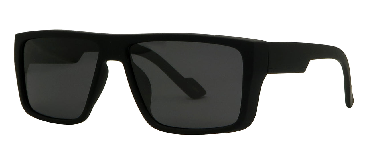 RB7764HPL - Wholesale Rubber Frame Rectangular Sport Polarized Sunglasses