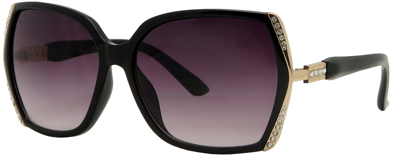 RH3701TM - Wholesale Women's Large Butterfly Frame w/Rhinestone Sunglasses