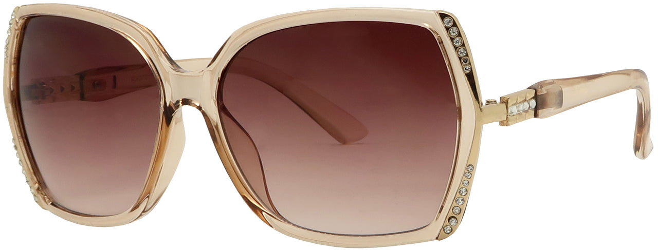 RH3701TM - Wholesale Women's Large Butterfly Frame w/Rhinestone Sunglasses